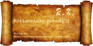 Rottenstein Kornél névjegykártya